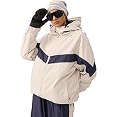 GSOU SNOW Men Snowboard Jacket Ski Baggy Women Snow Coat Waterproof Winter Sport Hooded Reflective Strip