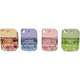 WISH Hydrating Hand Sanitizer Gift Set, 4 Pack Moisturizing Spray with Black Plum Vanilla, Violet Orchid Sandalwood, Sweet Guava Coconut, Cucumber Melon Fragrances, 1.2 FL OZ Each