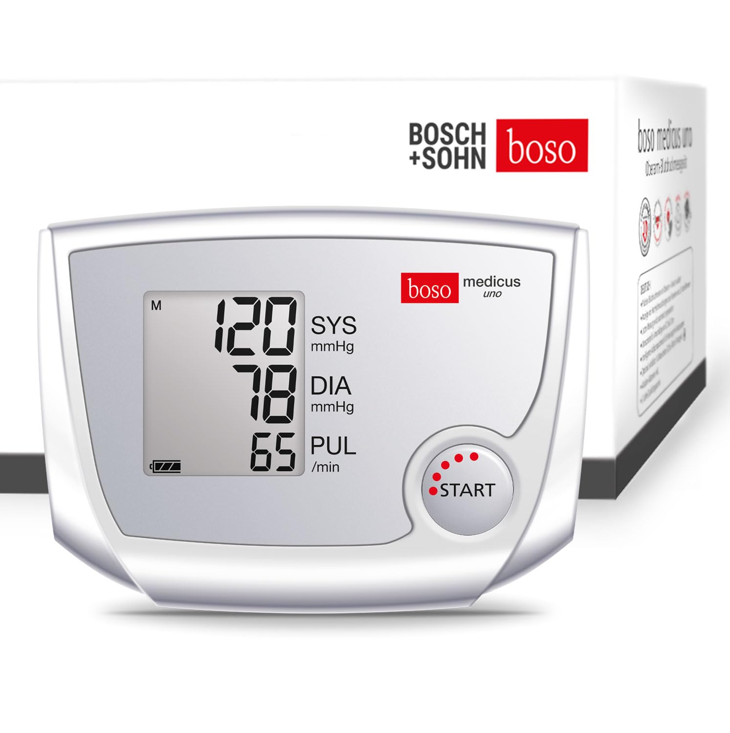 Boso medicus uno XL Upper Arm Blood Pressure Monitor, Blood Pressure Tracker with Large Display, Includes XL Cuff, 32-48 cm