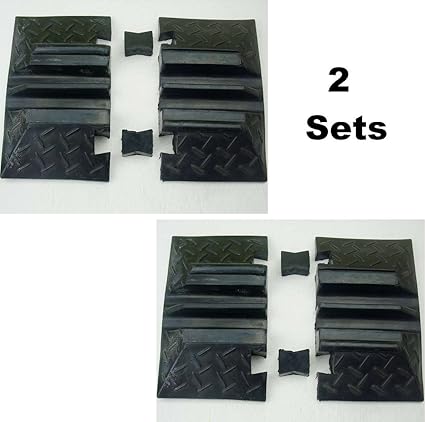 2 Kanal 30° Bogen/Endstücke für Kabelbrücke/Kabelschutz für PKW & LKW (2 Set Endstücke)