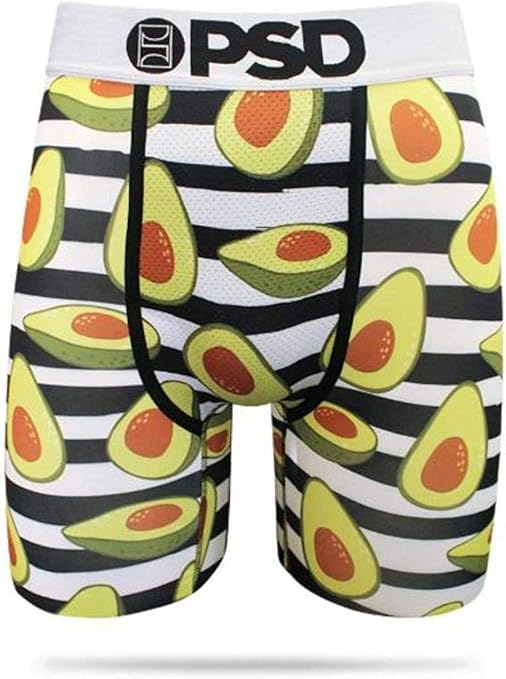 PSD Men's E Cool Avocado Boxer Brief Underwear,XLarge,White Amazon
