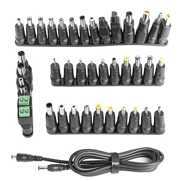 HKY Universal DC Hohlstecker Adapter 5,5mm x 2,1mm DC-Anschluss Stecker zu 40 Pcs Notebook Power Plug Barrel Storm Jack Conne