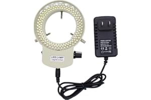MeYouRow.C Microscope Ring Light, Light LED 144B-ZK Illuminator for lab Stereo/Camera/Monocular Binocular Trinocular Lens (White)