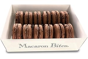 MACARON BITES French Macarons Chocolate Cookies, 12 Count