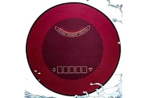 BALIKEN 55'' x 55'' Texas Hold'em and Blackjack Table Felt, Portable Foldable Texas Hold'em and Blackjack Layout ，Poker Games Mat