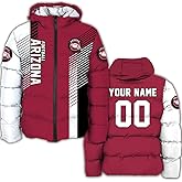 Men US Football Custom Your Own Puffer Jackets Personalized Any Sport Name Number Plus size Apparel Down Jacket