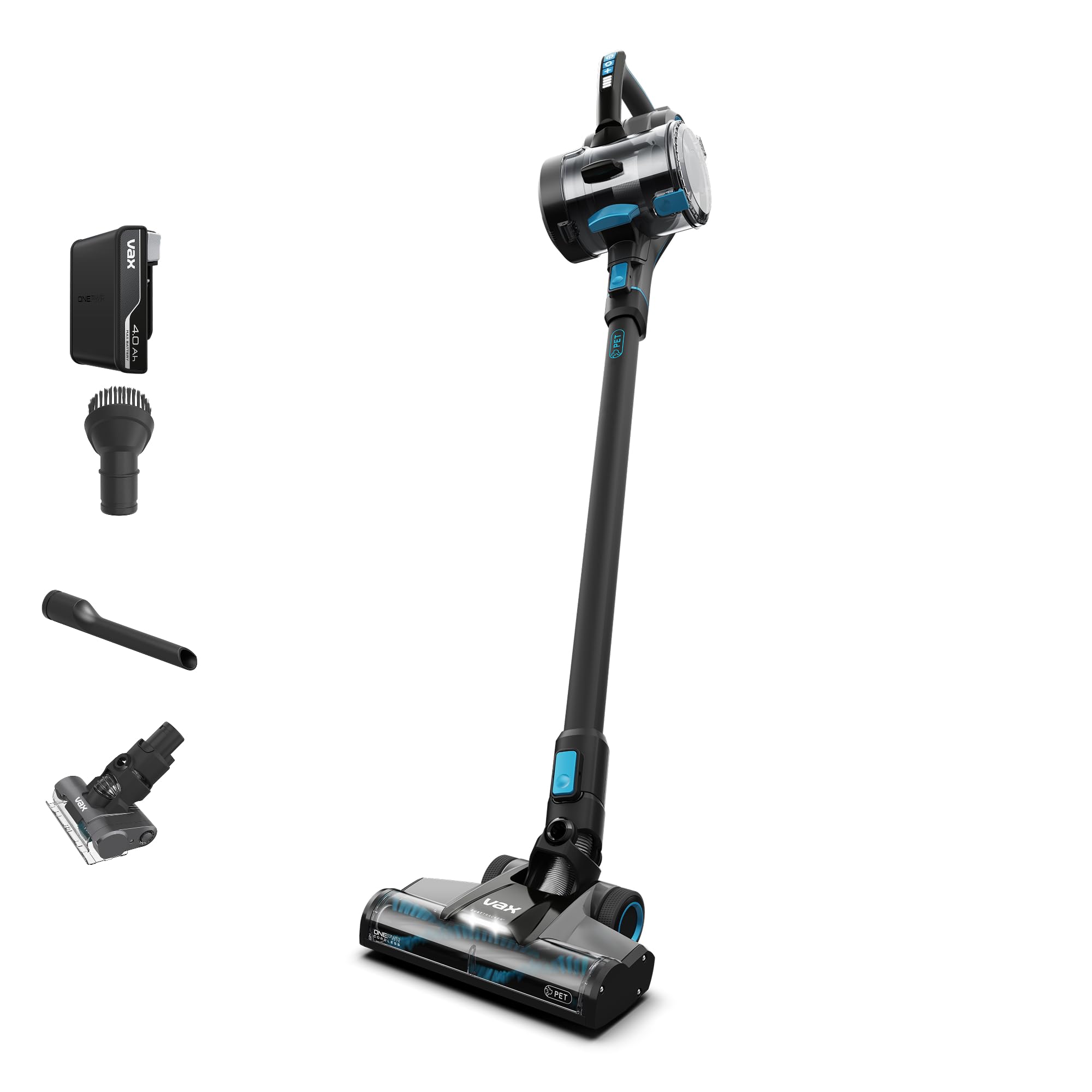 Vax Blade 4 Pet Cordless Stick Vacuum Cleaner, Powerful, Bagless Handheld, up to 45 Minutes Runtime, Home, Car Tool Attachments for Pet Hair, Battery and Charger, 275W, 3.1kg, CLSV-B4KP