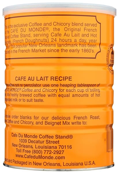 CAFE DU MONDE COFFEE CHICORY, 15 OUNCE GROUND