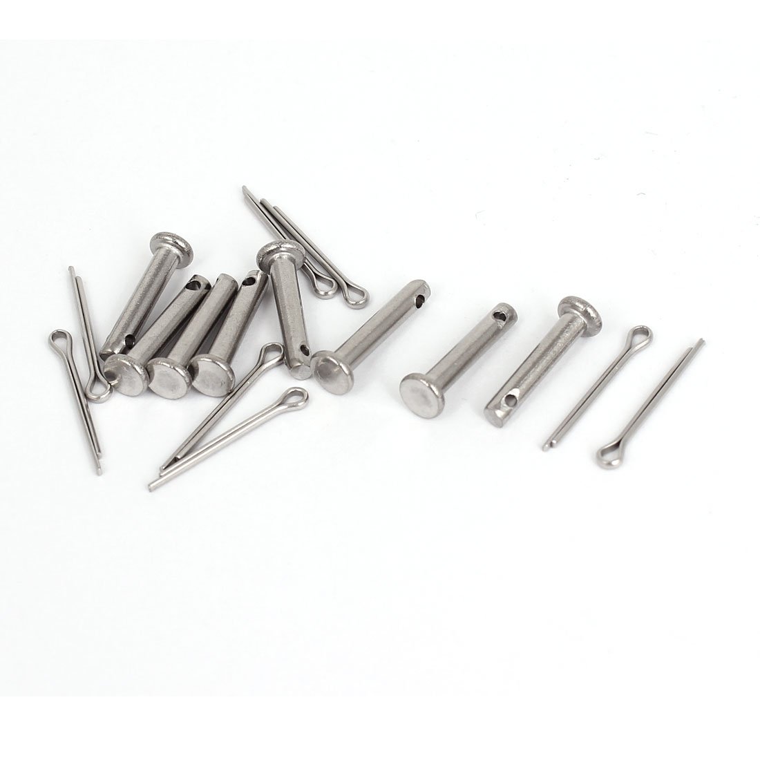 Sourcingmap M3 x 16mm Flat Head 304 Stainless Steel Clevis Pins Fastener 8Sets