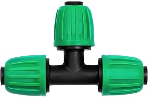 WZFLRUA 12 Pack 1/2 Inch Drip Irrigation Tee (1/2" ID x 0.65" OD), Drip Line Irrigation Locked Barbed 3 Way T for 1/2'' Irrigation Tubing Anti Leak Irrigation System Tee Fittings