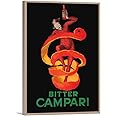 ARTCANVAS Bitter Campari 1921 Canvas Art Print Stretched Framed Painting Picture Poster Giclee Wall Decor by Leonetto Cappiello - 26" x 18" (0.75" Deep)