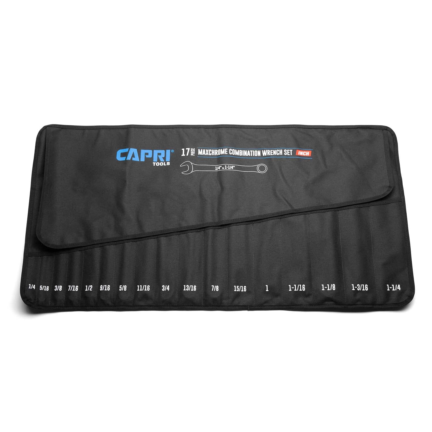 Capri Tools Wrench Roll Up Pouch, SAE, 17 Pockets — image 1