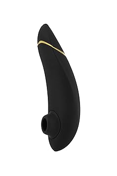 Womanizer Premium Auflege-Vibrator für Sie inklusive Gleitgel, Klitoris-Sauger, Intim-Stimulator 12 Intensitätsstufen (Black 