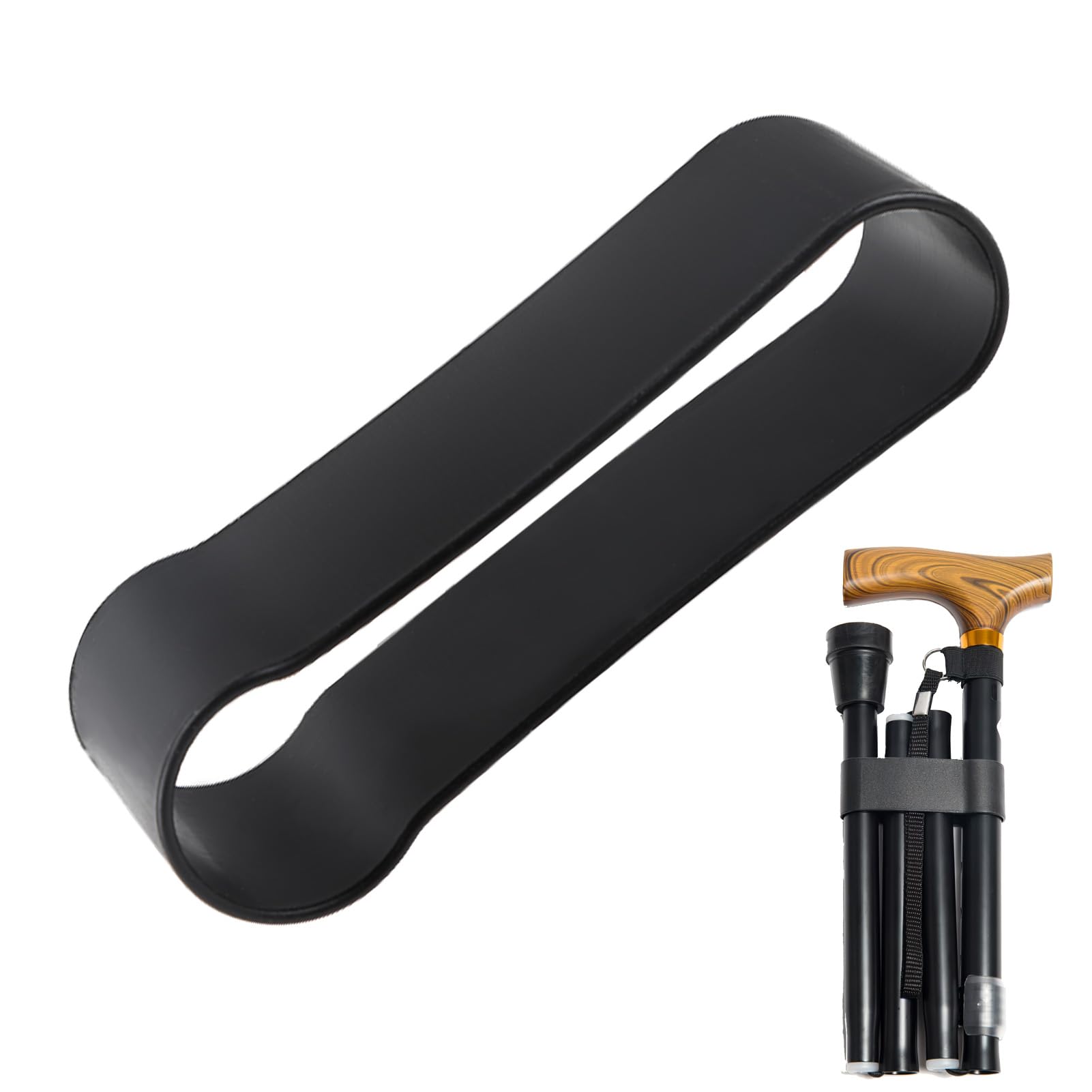 Folding Walking Stick Holder Clip Crutch Accsessories Plastic Holder Clip Fits Most Folding Sticks Crutch Binding Rope Fixing Clips Binding Durable and Convenient Ring Bind for Foldable Trekking Pole