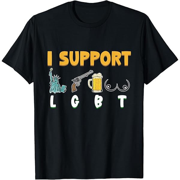 Amazon.com: I Support LGTB Liberty Guns Beer Tits. Funny Parody T
