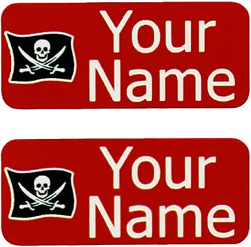 Pirate Sticker My Nametags Name Labels For Children S Clothing Shool Uniform Equipment And Shoes Name s Stay On In Washing Machine 56 Name Labels Amazon Co Uk Office Products