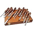 Faithfull Wood Carving Chisel Set of 12 in Presentation Case, ‎Walnut Color