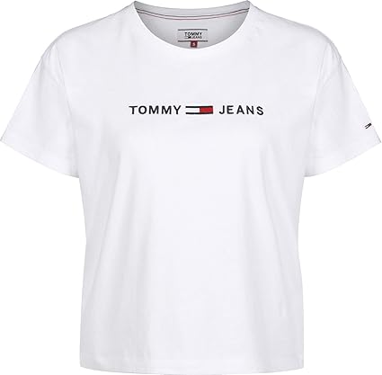 Tommy Jeans Damen Tjw Clean Linear Logo Tee T-Shirt