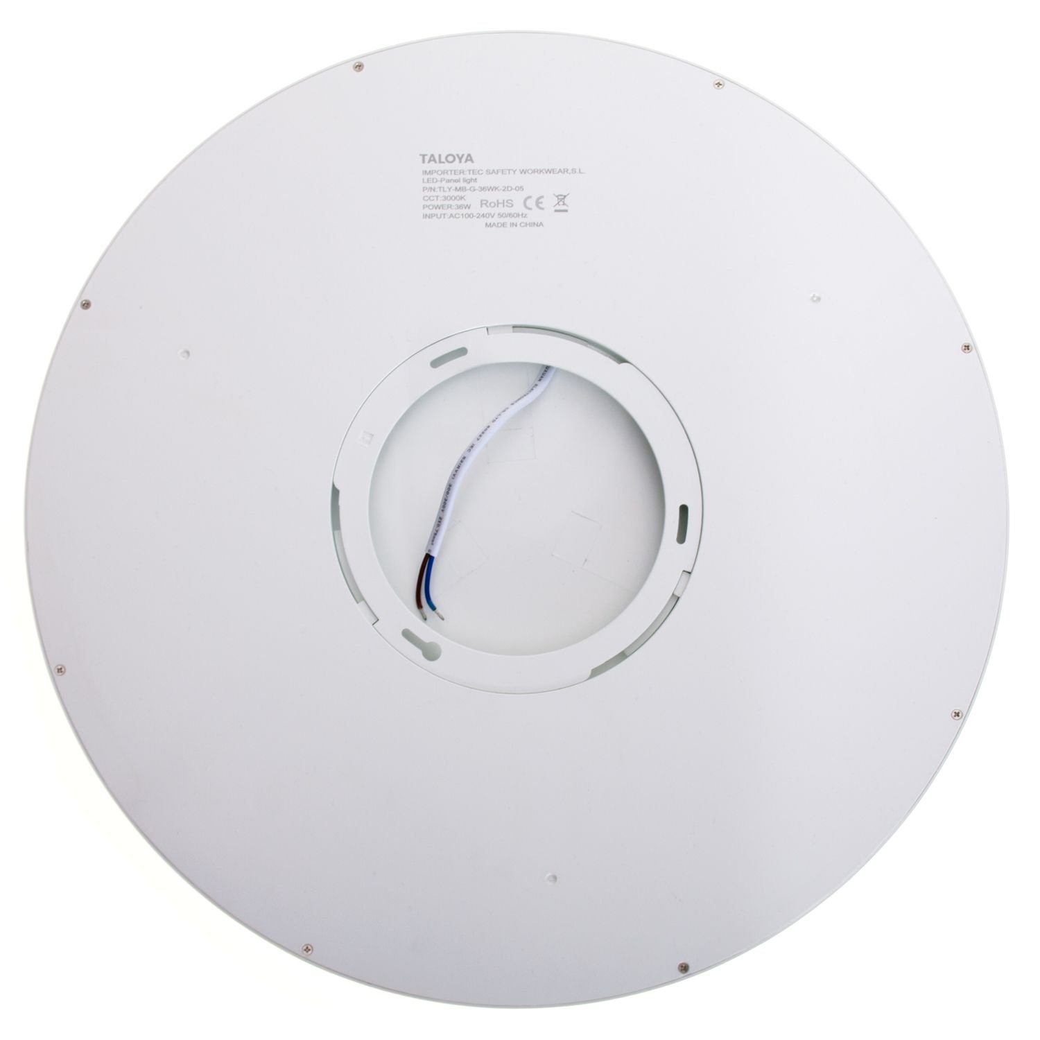 Taloya Moon 30 W Plafonnier Panel A Led Blanc Neutre 4000 K 40 X 40 X 2 4 Cm Classe Defficacite Energetique A Lampe Murale Ronde Plastique En 230 V Spots De