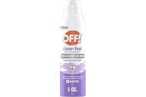 OFF! Clean Feel Insect Repellent Aerosol with 20% Picaridin, Bug Spray with Long Lasting Protection from Mosquitoes, Feels Good on Skin, 5 oz