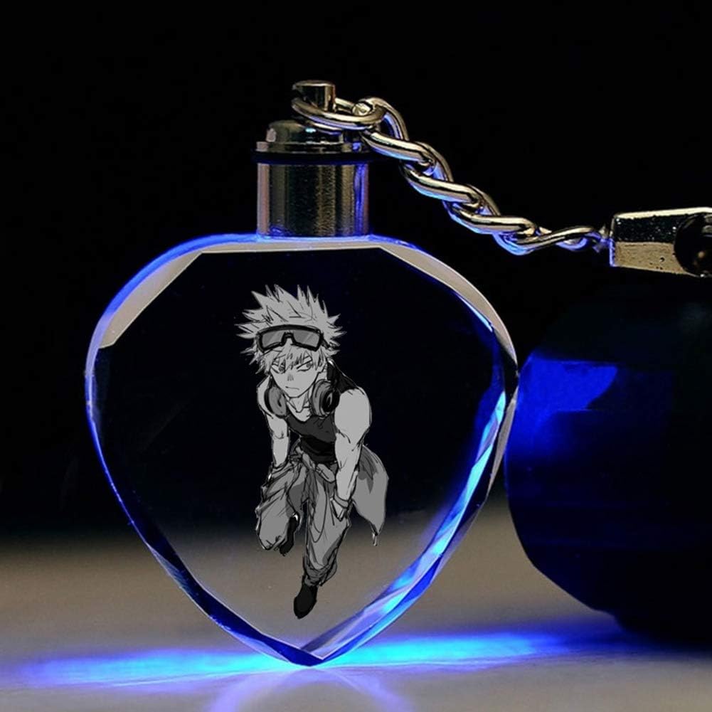 Lavendei Japanese Anime My Hero Academia Keychain, Cartoon Character LED Collectible Key Ring Best Gift for Children Teenager and Anime Fans( Style 22)