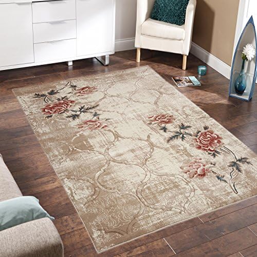 Trellis Moroccan Floral Area Rug 8x11 Hand Carved Transitional style Anti Bacterial Durable Easy Clean Soft Surface