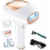 IPL Laser Hair Removal Device - 41°F Ice Cooling Painless Laser for Women Men, 03 Heads for Face Body Bikini, 21J Energy, 96% Hair Reduction, At-Home Professional Results