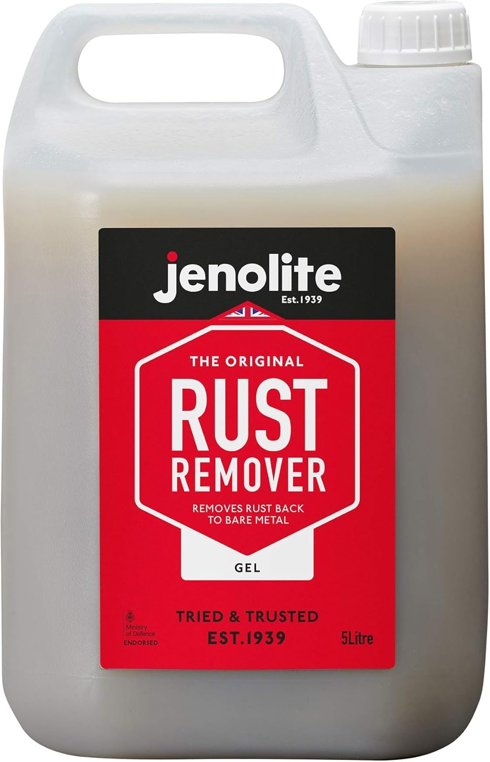 JENOLITE Rust Remover Concentrated Gel | NON-DRIP | Fast Acting Rust Remover | Strips Rust Back to Bare Metal | 5L