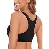 Amafuur Women's Push Up Racerback Front Closure Bras Seamless Plunge Padded Underwire Add 2 Cup Sizes Bra