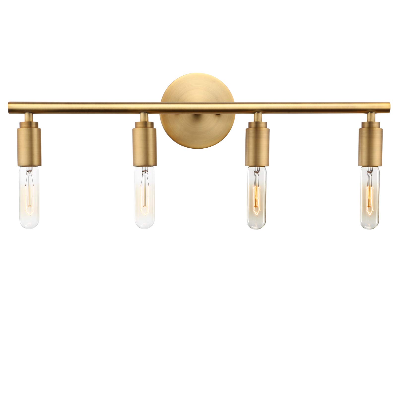 Phansthy 4 Light Sconce Modern Simple Style Wall Lights Vanity Mirror Light Suitable for Living Room Bedroom Kitchen Hall Bar E27 Bulb Base (Antique Brass)
