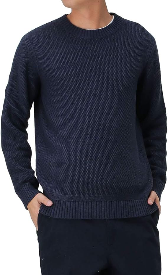 Amazon ニット セーター 長袖 クルーネック メンズ オーガニックコットン100 鹿の子クルーニット オーガニックコットン 綿100 Mh ss ネイビー L セーター 通販 Amazon ニット セーター 長袖 クルーネック メンズ オーガニックコットン100 鹿の子クルーニット オーガニックコットン 綿100 Mh ss ネイビー L セーター 通販