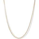 JENNY BIRD Zeina Flat Snake Chain Necklace | High Polish Gold, Lobster Clasp | Sleek, Chunky Designer Jewelry for Women