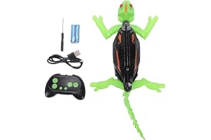 Generic Wall Crawling Gecko Toy, Realistic Remote Control Gecko with Adaptive Climbing Technology Developing Hand Eye Coordin