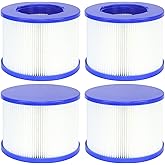 Promavot Hot Tub Filter Cartridge Replacement - Screw-in Spa Filters Compatible with All RELXTIME, ALEKO, Wejoy, Aquaspa Inflatable Hot Tubs & Other Spas (WV-SPA-4PCS)