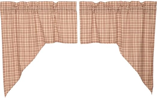 Amazon Com Vhc Brands Rustic Lodge Kitchen Curtains Durango Rod