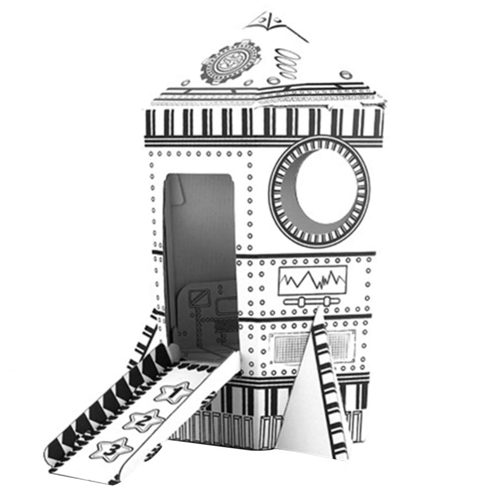 Cardboard Playhouse Children Paper House for Kids to Color