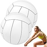 Meooeck 2 Pcs 40 Inch Giant Inflatable Volleyball Party Decorations Large Beach Inflatable Sports Balls White Pool Volleyball for Outdoor Activity Sports Themed Party Favors