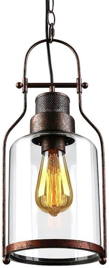 YYH Lámpara de la Vendimia Industrial Pendiente, lámpara Colgante Retro