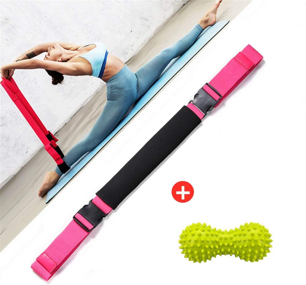 Sanhai Fitness Stretch Band Yoga Rope Split Training Stretching Strap Fitness Bodybuilding Elastic Band Yoga Auxiliary Accessories Fat Reduction Molding,Pink