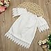 Kids Baby Girls White Off Shoulder Lace Dress Toddler Girls Summer Linen Tops Clothes (0-6 Months, Lace White)
