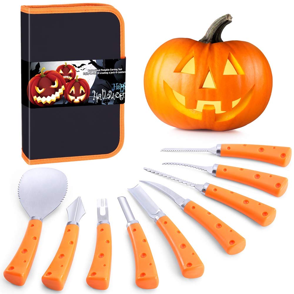 Buy Pumpkin Carving Kit, Halloween Pumpkin Carver Tools, 9 PCS Stainless  Steel Pumpkin Cutting Tools with Carrying Case for Kids, Halloween  Decoration Jack-O-Lanterns Online at desertcart Guam