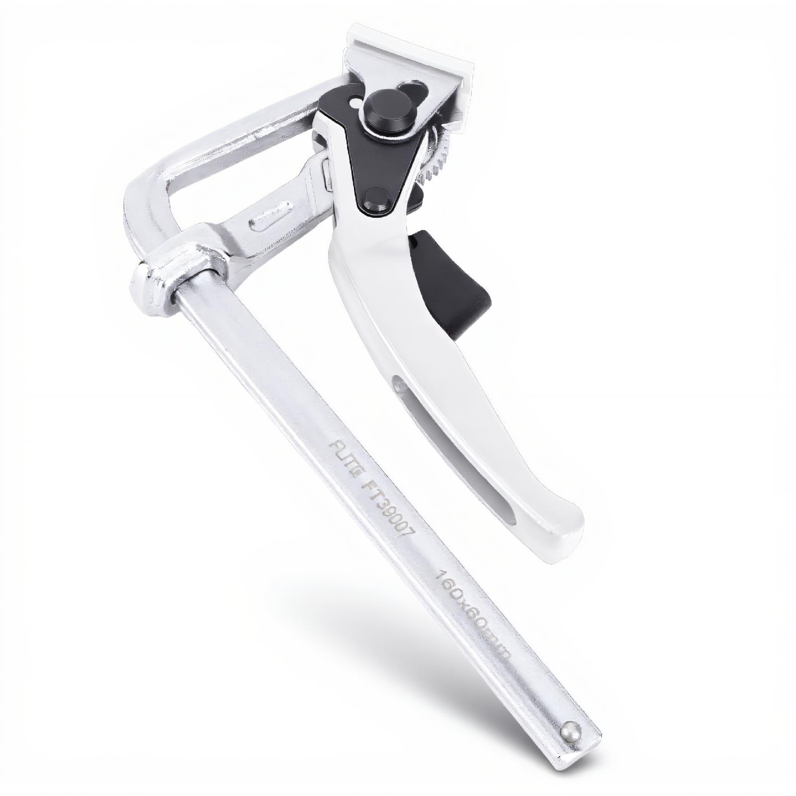 Ratcheting Table Clamp, 540 Lbs Ratchet Guide Rail F Clamp Steel Ratcheting Table Clamp Quick Screw Rail Clamp for Woodworking, Metalworking