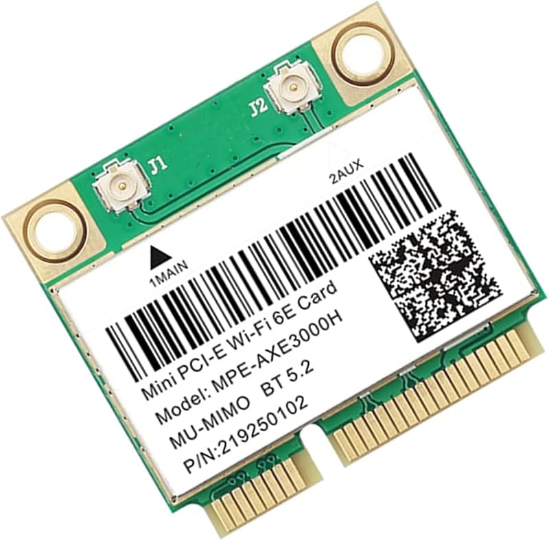 Durratou WiFi 6E AXE3000H Mini PCI-E Card 2400Mbps BT 5.2 2.4/5/6GHz 802.11AX