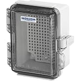 Mollom Transparent Cover Outdoor Junction Box (4.7x3.5x2.8In) | Waterproof IP67, Stainless Steel Latch, Mounting Plate with Wall Brackets For Electrical Project（120x90x70mm）