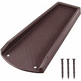 Ogutter Splash Blocks for Gutters Downspouts, 24" Downspout Extensions for Rain Water Drainage, Thickened Gutter Splash Guard with Fixing Piles(1 Pack, Brown)
