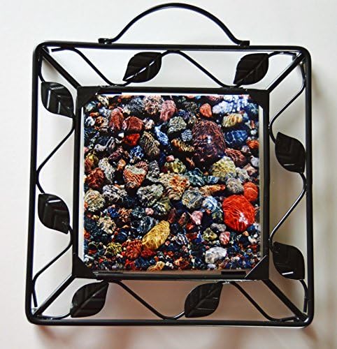 custom personalized tile Trivet in decorative frame for hot pots