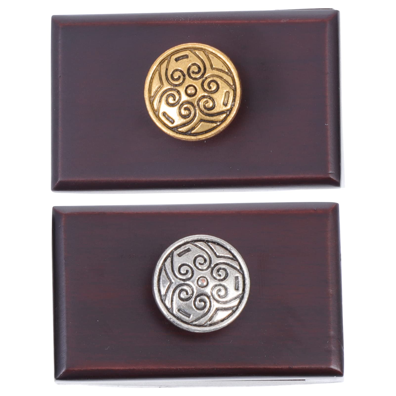 Milisten 2pcs Wood Rocker Blotter, Desk Ink Blotter, Portable Wood Rocker Blotter Ink Quick- Drying Tools Random Color