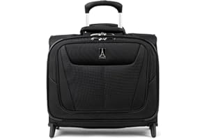 Travelpro Maxlite 5 Softside Lightweight Rolling Underseat Tote Upright 2 Wheel Bag, Men and Women, Black, 16-Inch