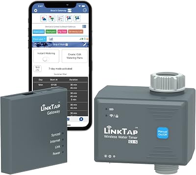 LinkTap G1S Wireless Water Timer Gateway IP66 2 Year Battery Life