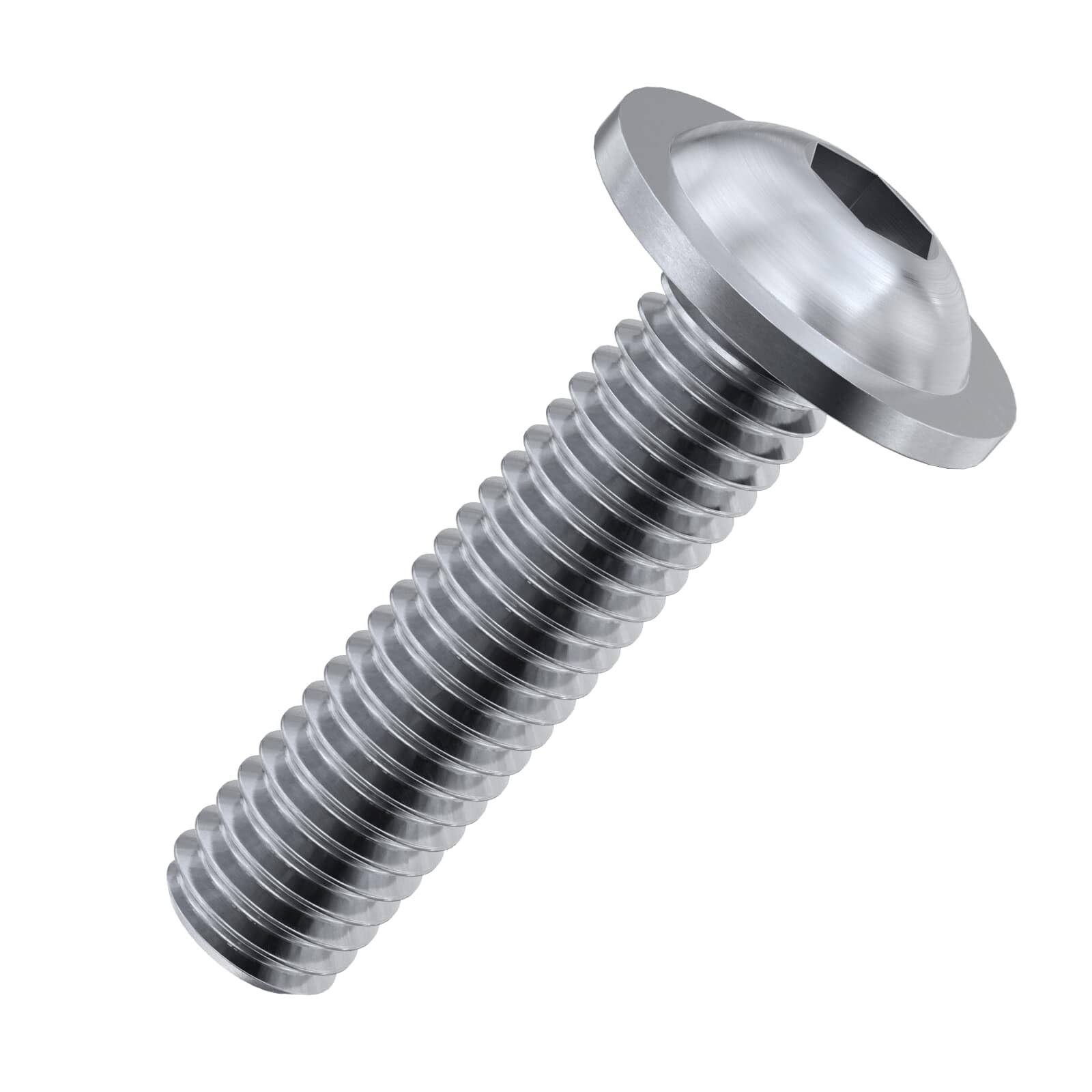 Accu - M6 x 14mm Socket Flanged Button Screws (ISO 7380-2) - Stainless Steel (A2) (Pack of 20)